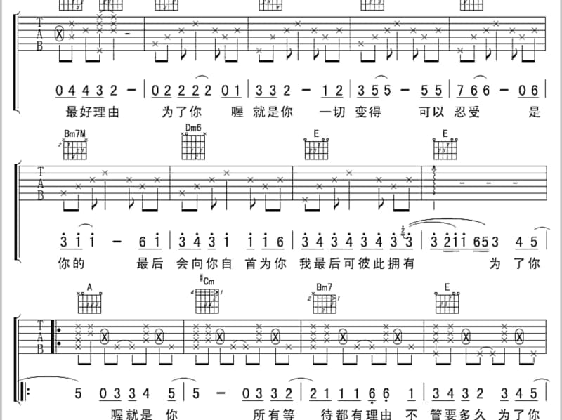 《落花有泪》吉他谱_林沛涌