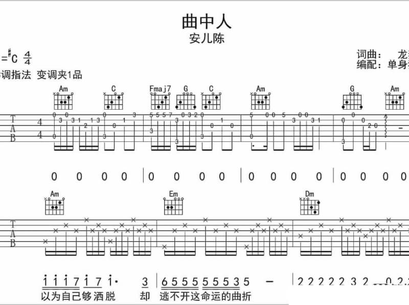 《绿旋风》吉他谱_凤凰传奇