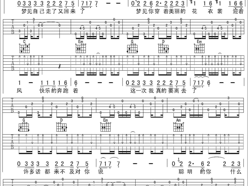 《没能耐》吉他谱_林啟得