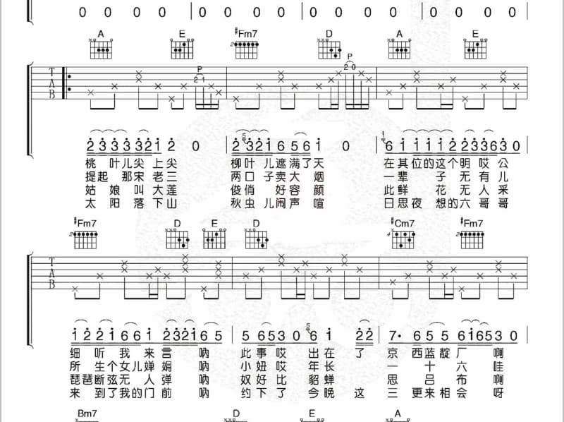 《一生无悔》吉他谱_高安/纳兰珠儿