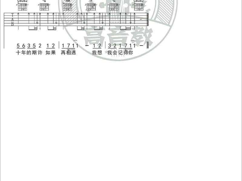 《笑不出来》吉他谱_高慧君