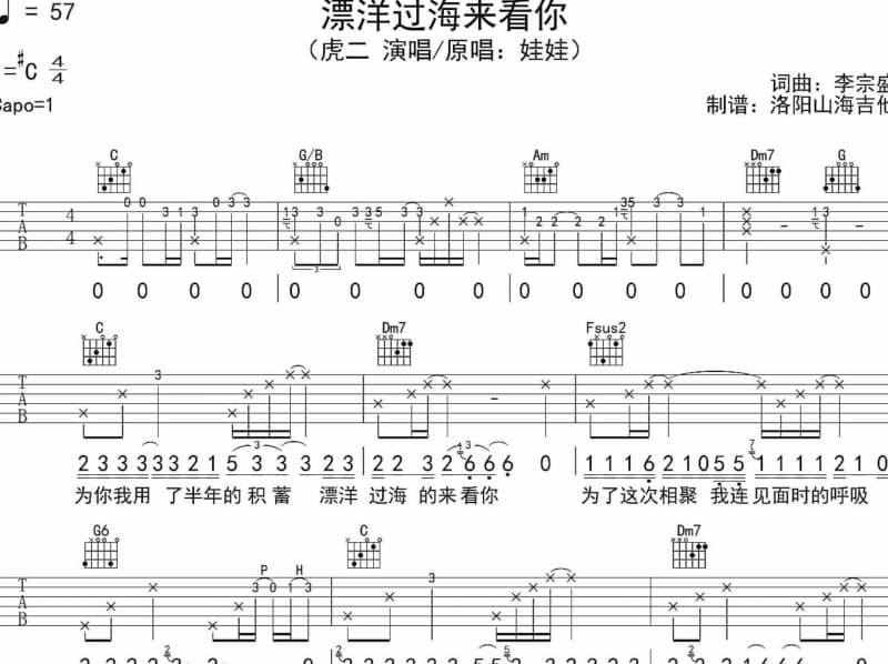 《那天晚上》吉他谱_高凌风