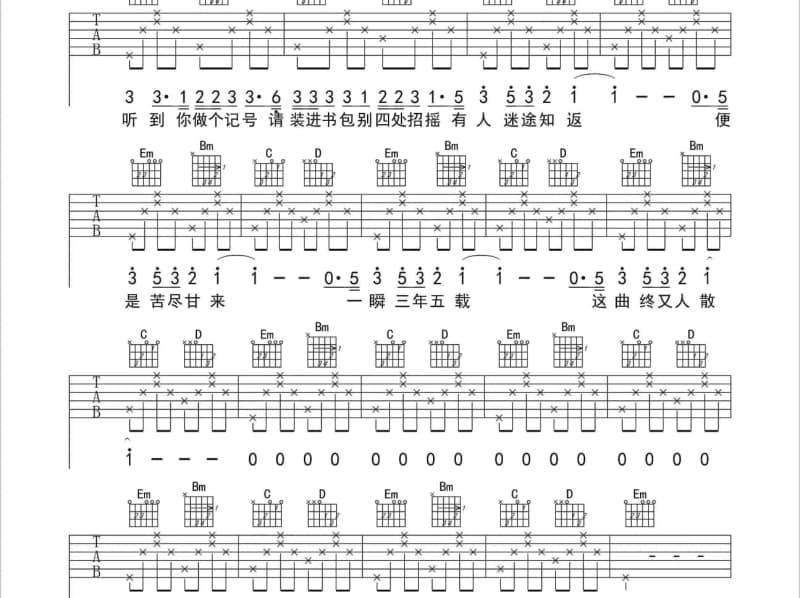 《夏天的浪花》吉他谱_高凌风