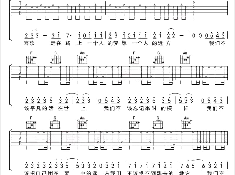 《我等到花儿也谢了》吉他谱_高胜美