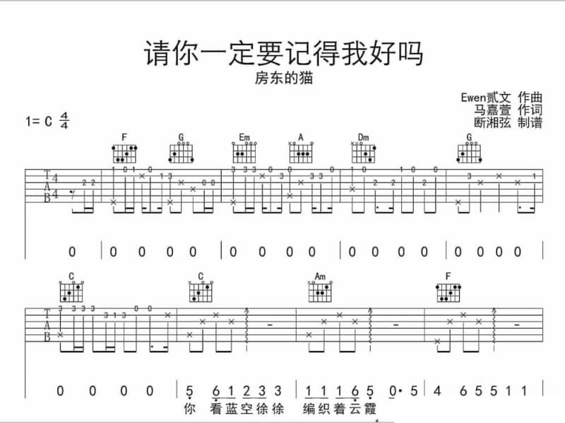 《哪里都不想去》吉他谱_隔壁团