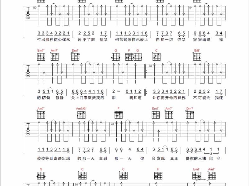 《爱风》吉他谱_古巨基