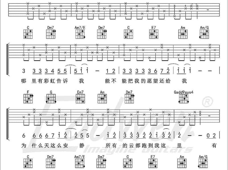 《玻璃之情》吉他谱_古巨基