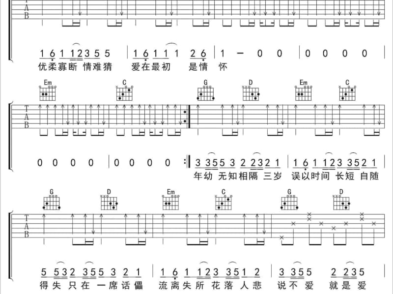 《我对门匙说》吉他谱_古巨基
