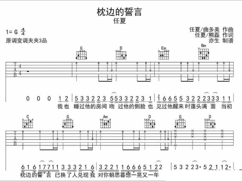 《美丽的 我不碰就是了》吉他谱_关诗敏