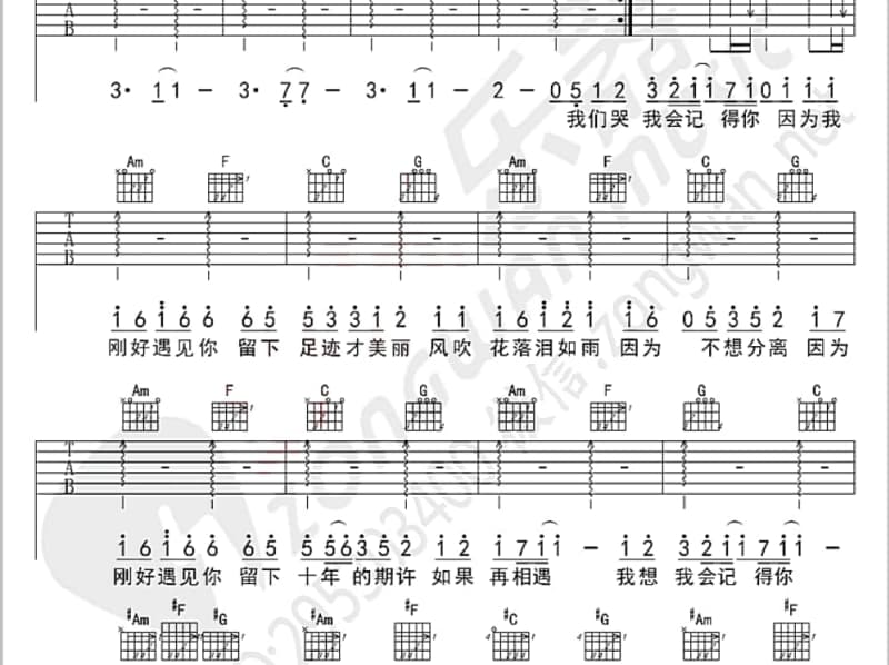 《告别恋曲》吉他谱_关淑怡