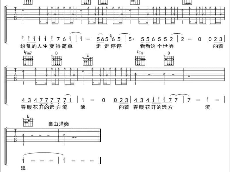 《涟漪》吉他谱_关淑怡