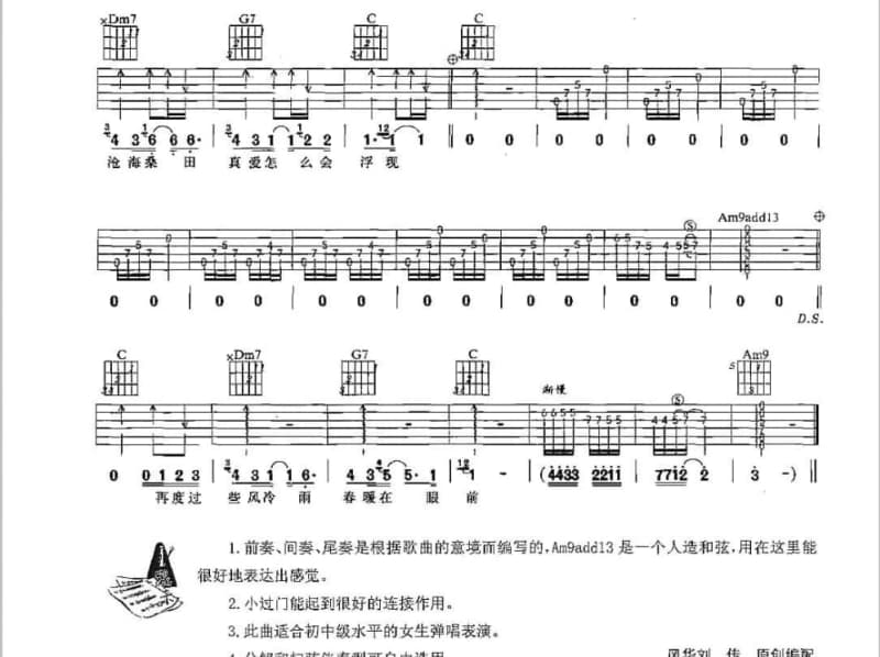 《休说不》吉他谱_关淑怡