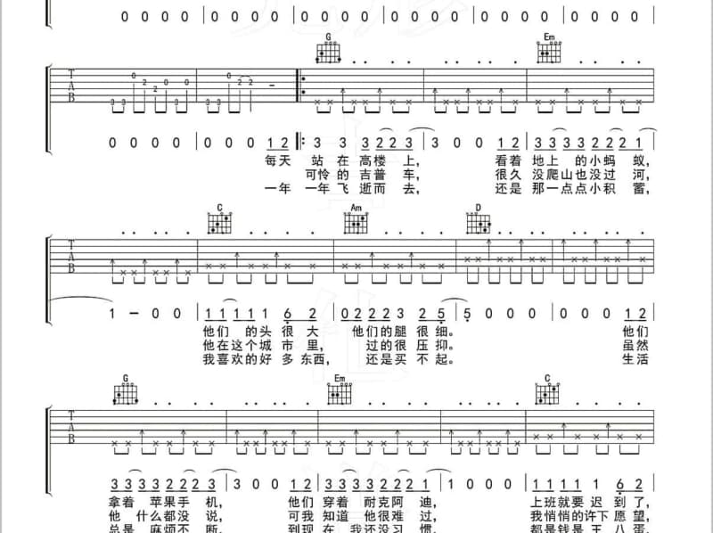《我看比利》吉他谱_关智斌