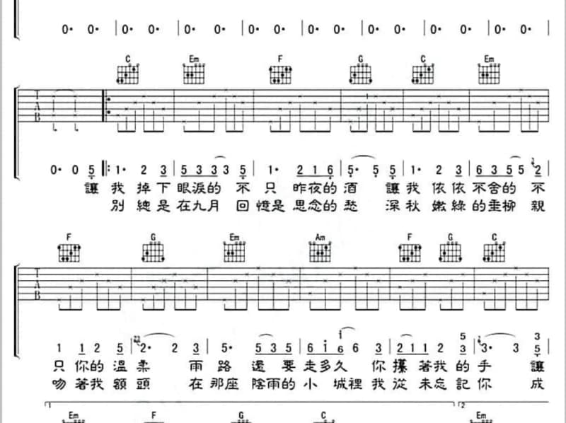 《年轮》吉他谱_光良