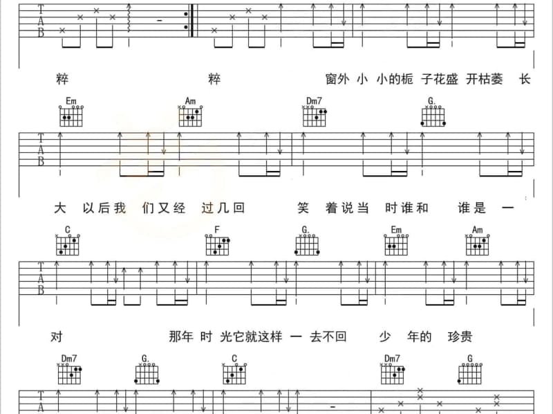 《派乐地》吉他谱_郭采洁