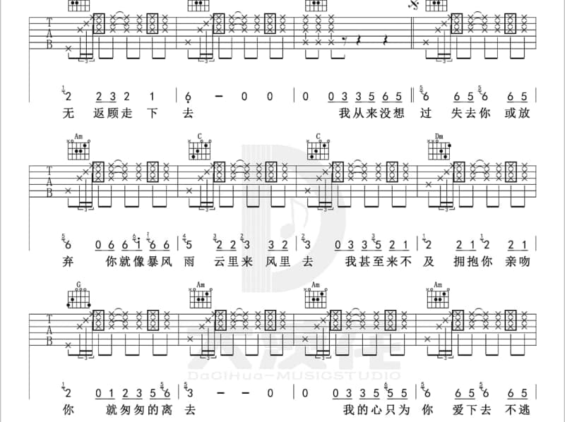 《伤心的话留到明天再说》吉他谱_郭富城