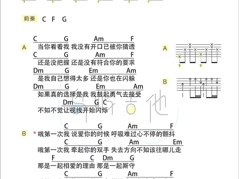 《星夜的离别》吉他谱_韩宝仪