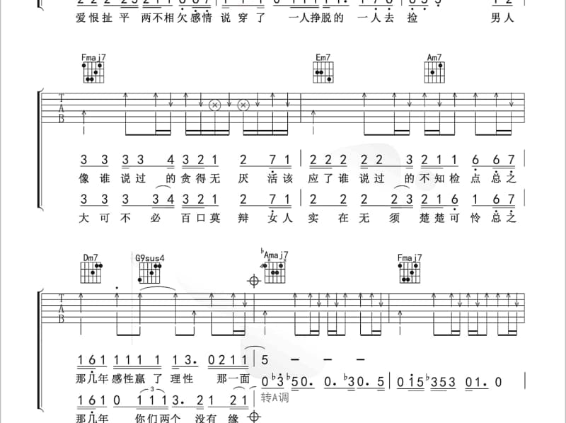 《为你唱的最后一首歌》吉他谱_寒小超