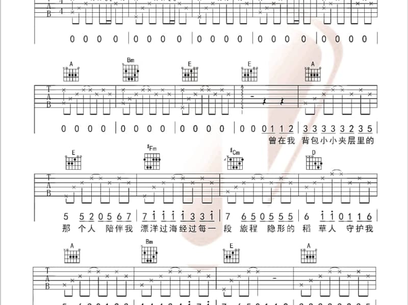 《好想对你说》吉他谱_何润东