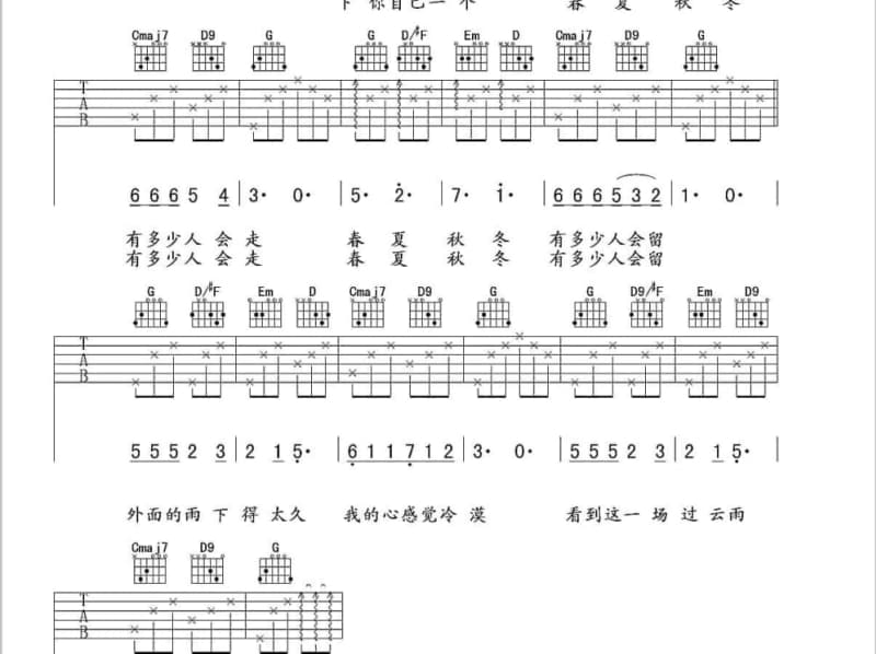 《已经到了时候》吉他谱_何维健