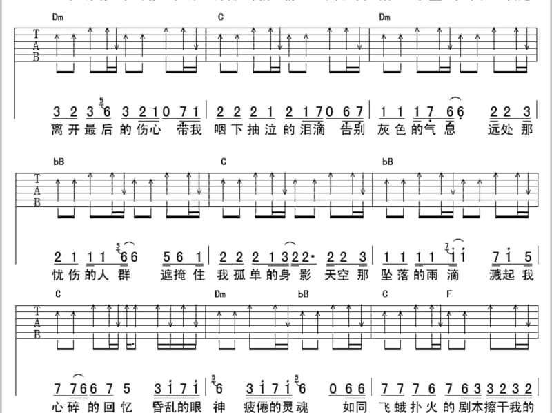 《读完了依赖，我很快就离开》吉他谱_凌川夏