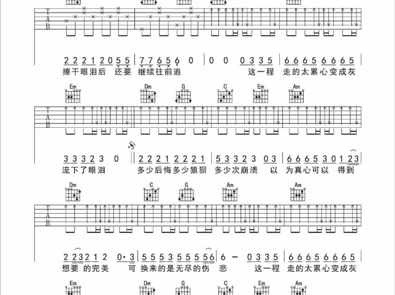 《很久的很久》吉他谱_何耀珊