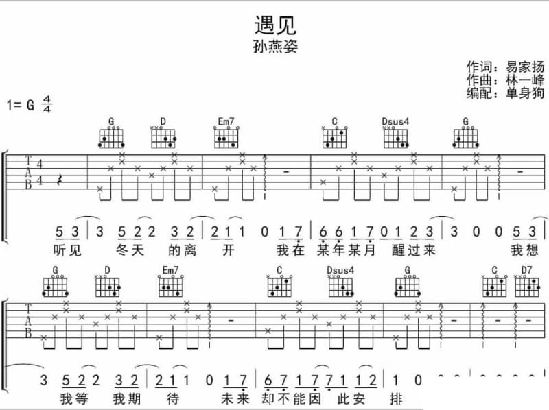 《你说喂我说嗨》吉他谱_何耀珊