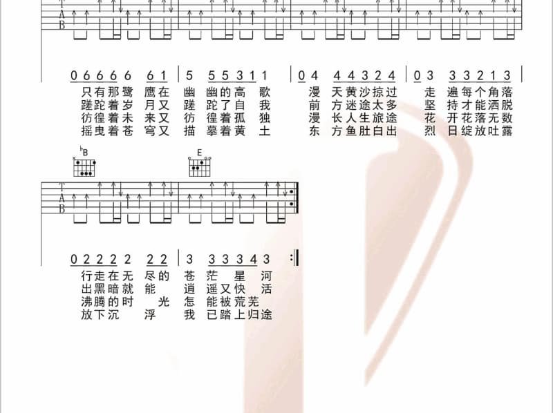 《美丽的朋友》吉他谱_黑鸭子合唱组