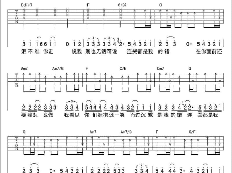 《莫斯科没有眼泪》吉他谱_Twins