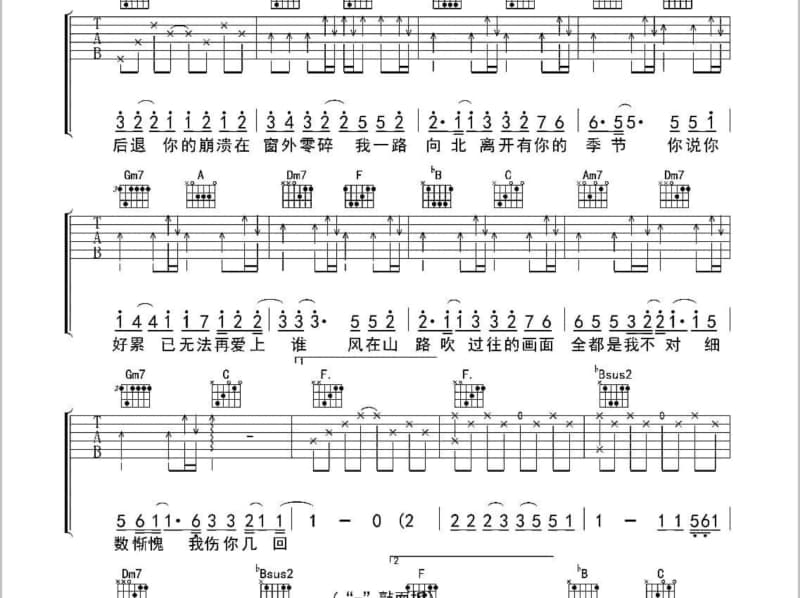 《数彩虹》吉他谱_Twins