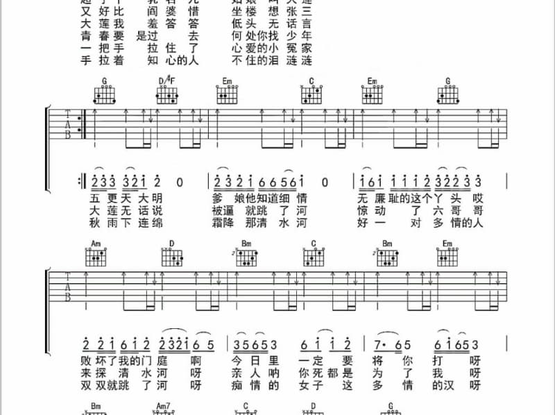《天对地》吉他谱_Twins