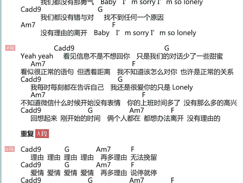 《目前》吉他谱_洪卓立