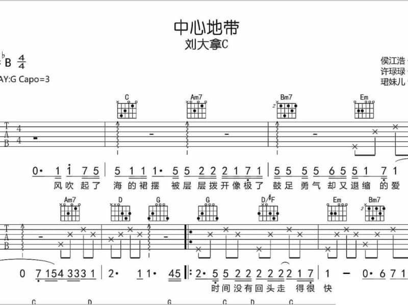 《各自安好》吉他谱_欧阳朵
