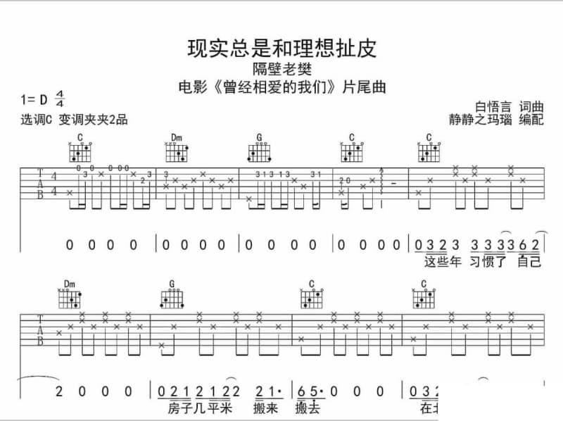 《牧羊姑娘》吉他谱_代茜