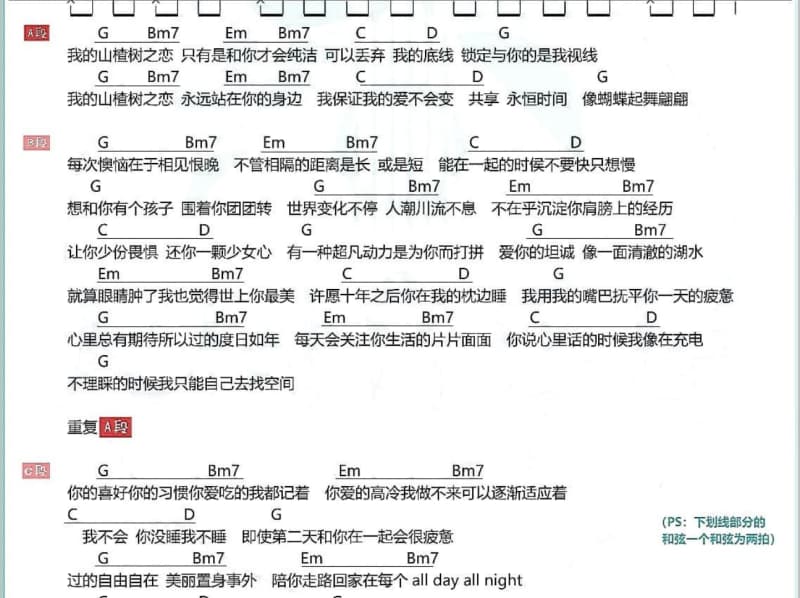 《长相思》吉他谱_彭岚