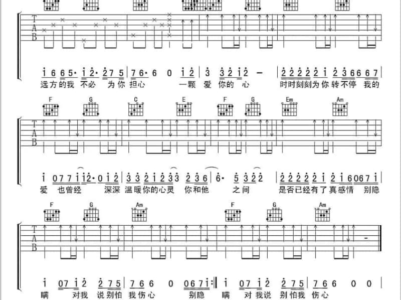 《四月物语》吉他谱_彭青