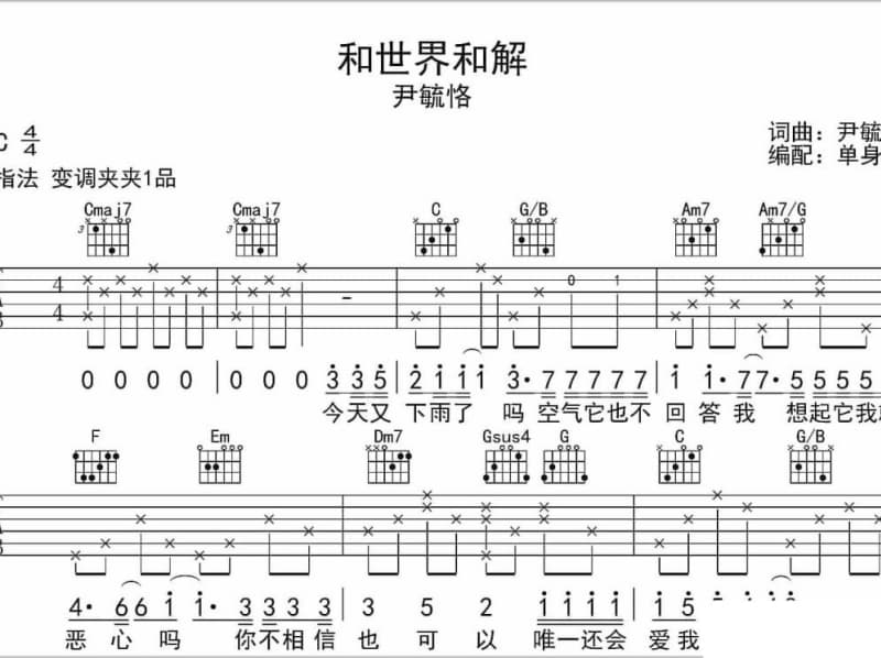 《伊人相思》吉他谱_菩慧阿佳