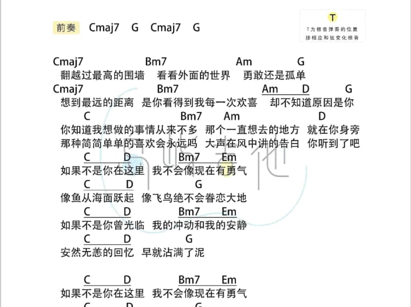 《有爱的人》吉他谱_钱琳