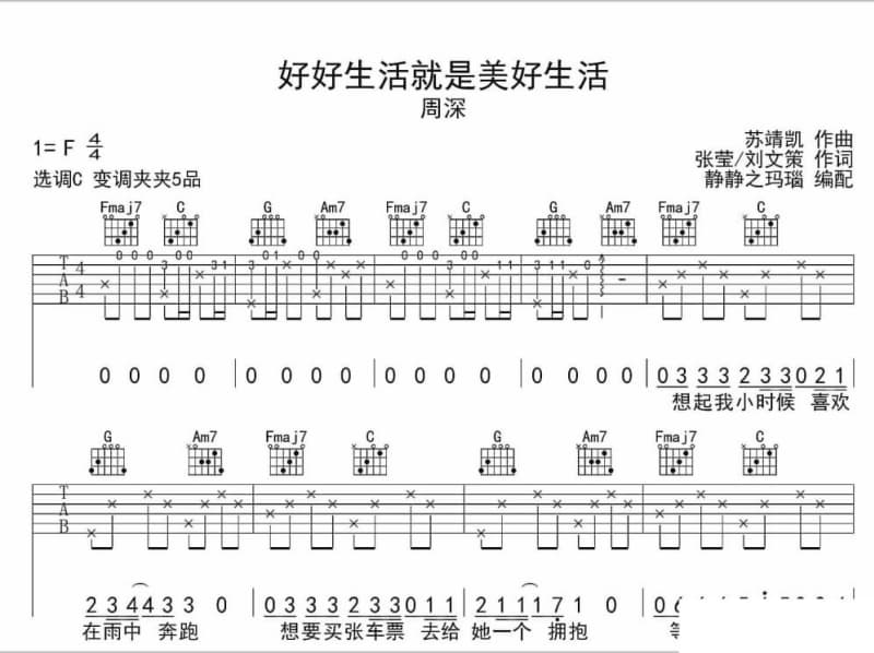 《我的家》吉他谱_琼雪卓玛