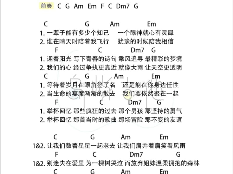 《你给的骄傲》吉他谱_曲韵雅