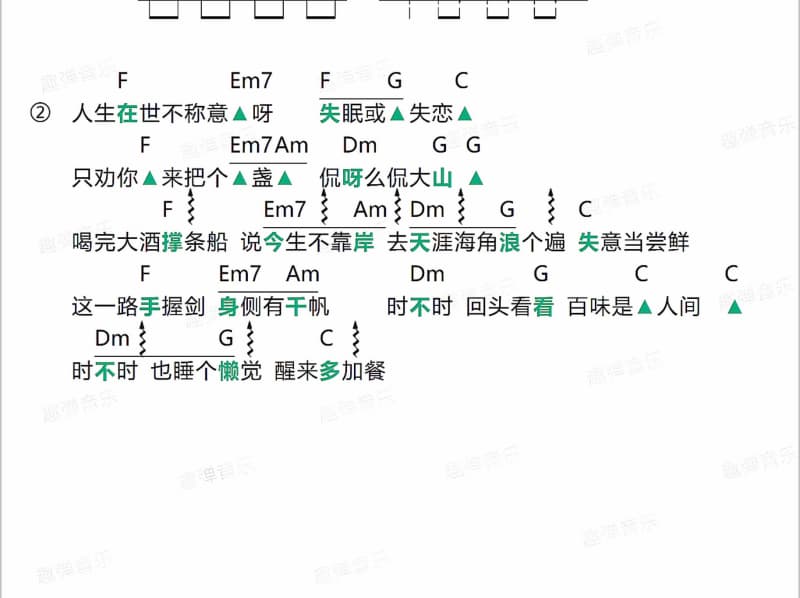 《因着爱》吉他谱_饶燕婷