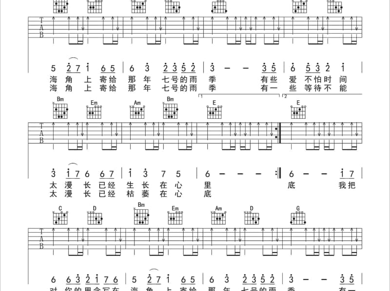 《草原随想曲》吉他谱_萨日纳