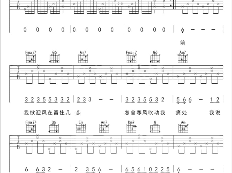 《流年》吉他谱_桑桑