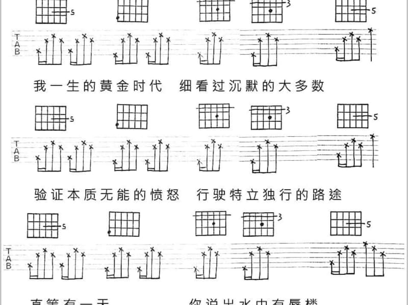 《微光》吉他谱_刘诗艺
