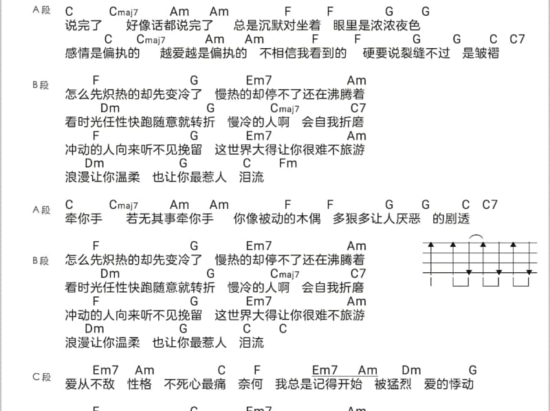 《羞答答的玫瑰唱情歌》吉他谱_格格
