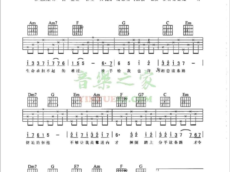 《傻子》吉他谱_斯琴高丽