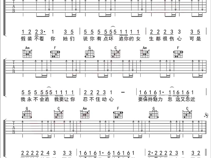 《痛难诉》吉他谱_AZ珍珍