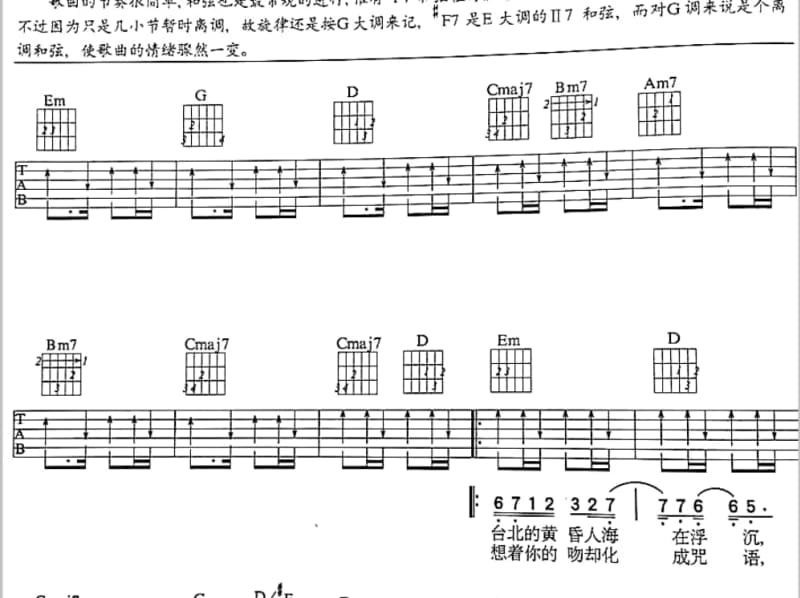 《池塘月色》吉他谱_刘未