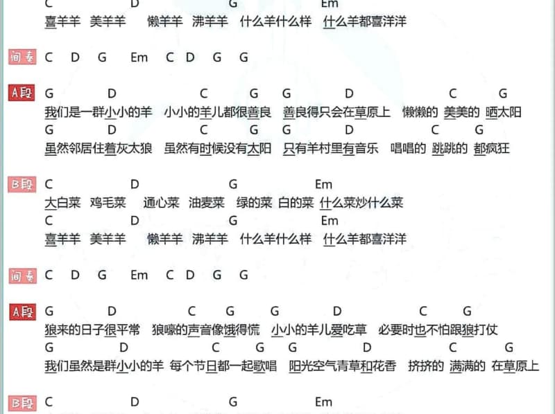 《听我唱完这首歌》吉他谱_孙艺程
