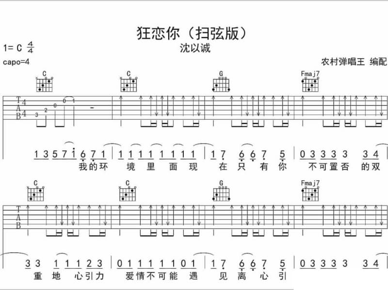 《和你一起到老》吉他谱_孙艺琪